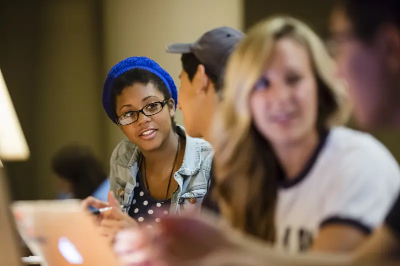 Students studying